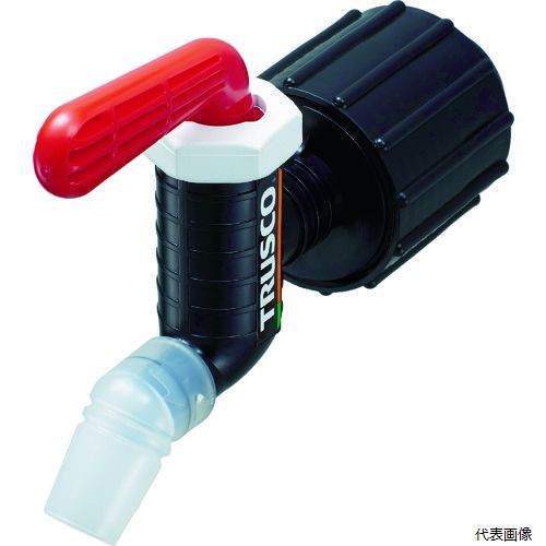 トラスコ QC-40-FKM-R TRUSCO 樹脂製給油コック キューちゃん 口径40 フッ素ゴム 赤