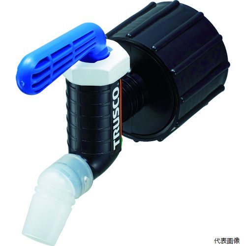 【特長】 ●簡単にねじ込みができ、脱着可能です。 ●油こぼれがなく給油が簡易にできます。 ●一斗缶18L、ペール缶18Lと20L用オイルコックです。 ●蛇口部は可動式で油ダレがありません。 ●繰り返し利用可能です。 ●パッキンをフッ素ゴムに変え溶剤への対応が可能になりました。（シンナーは使用不可） 【用途】 ●オイル分け作業に。 ●一斗缶、ペール缶から直接給油 ●適合流体：油類、洗剤液、アルコール、エタノール ●適合缶：ペール缶、一斗缶 ●レバー色：青 ●パッキン：FKM ●取付口径(mm)：50 ●幅(mm)：65 ●奥行(mm)：140 ●高さ(mm)：110 ●JISZ1607のB型口金に適用 ●QC-50：缶吐出口外径48.9×口径40mm ●食品衛生法適合品ではございません。 【材質／仕上】 ●本体：ポリプロピレン(PP)樹脂 ●パッキン：FKM 【注意】 ●JISZ1607のB型のみ対応。 ●缶の口金に取り付ける際はキャップを回しすぎると油漏れの原因となるのでキャップ面がツメの先端にきたら回すのを止めてください。 ●ご使用前はレバーを回転するのが固くなっている場合がありますが缶に取り付け3〜4回レバーを操作すると軟らかくなります。 ●閉める時はバルブを110°以上戻してください。 【入数】 ●1個 他のサイズはこちら 在庫のない商品は検索に表示されない場合がございます　