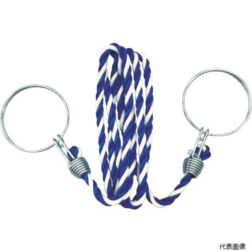 乐天商城 - トラスコ TCC-32 TRUSCO コーン用ロープ 標識 青×白 12mmX2m
