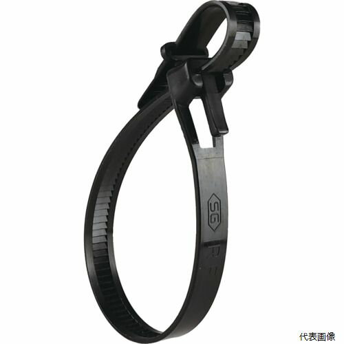 エスジー工業 SG-FR200W SG フックリピートタイ (耐候・耐熱タイプ) 黒色 7.4×205mm