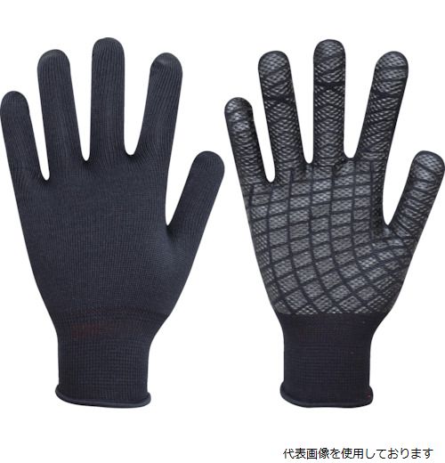 【スタンプラリー】福徳産業 808-S-BLK 福徳 すべり止め手袋 バージョンアップ吸ちゃん ブラック S