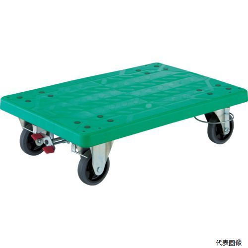 乐天商城 - (代引き不可) トラスコ 4989999542134 TRUSCO 樹脂製平台車 グランカート 4輪自在リングストッパー付 均等荷重300kg