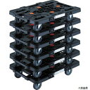 (代引き不可) トラスコ MPK-500-BK-M6 TRUSCO まとめ買い 樹脂製平台車 ルートバン MPK-500-BK 6台セット