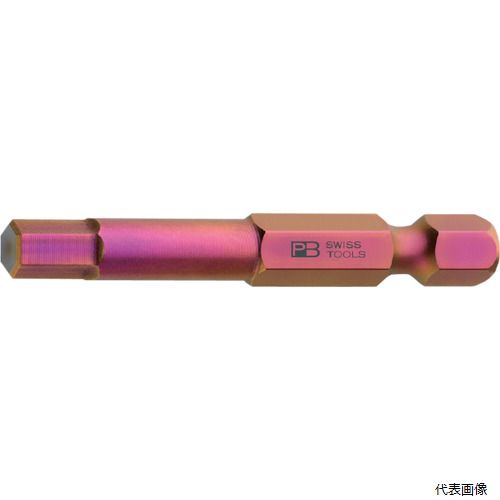 【特長】 ●強度と精度に優れた差込角1/4インチ(6.35mm)の段付き六角ビットです。 【仕様】 ●全長(mm)：50 ●シャンク径(mm)：6.35 ●対辺(mm)：4.0 ●差込角(mm)：6.3 【材質／仕上】 ●特殊鋼 ●プラズマコート 【入数】 ●1本 他のサイズはこちら 在庫のない商品は検索に表示されない場合がございます