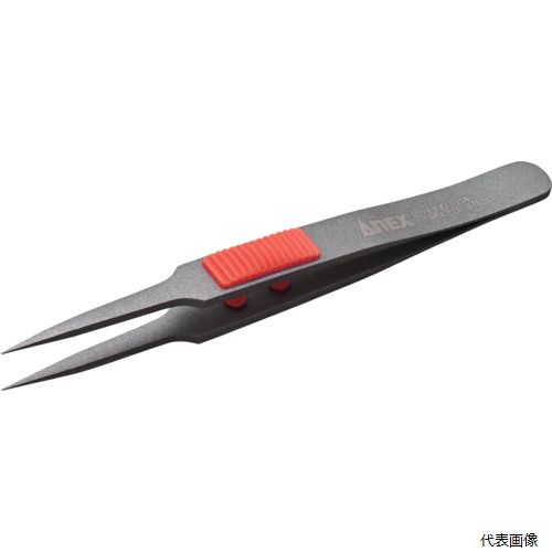 アネックスツール 224 アネックス ラバーグリップ付ステンレスピンセット極細鋭型115mmフッ素加工