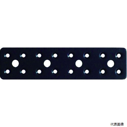【特長】 ●多孔式のため、取り付け箇所に融通が利きます。 ●木工用ねじ、ボルトどちらでも施工できます。 【用途】 ●木材や金属のつなぎ部分の補強に。 【仕様】 ●板厚(mm)：2.3 ●穴径(mm)：4.6 ●色：ブラック ●W(mm)：4...