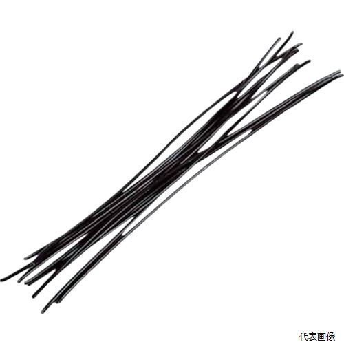 【特長】 ●どこでも、すばやく簡易結束できます。 ●さまざまな結束に使用することが可能です。 ●カットが不要、ねじって留めるだけなので簡単に使えます。 【用途】 ●植木・コード等多用途の結束に。 【仕様】 ●番手(#)：18 ●線径(mm)：1.1 ●全長(mm)：150 ●被覆色：黒 ●3色　長さ2種類 【材質／仕上】 ●芯：スチール ●被覆：樹脂 【入数】 ●1PK/80本 他のサイズはこちら 在庫のない商品は検索に表示されない場合がございます　