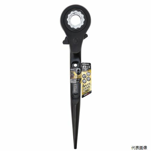 乐天商城 - RW-4SSBC 4サイズラチェットレンチ 24/32×27/36mm ブラック 12851 イチネンアクセス