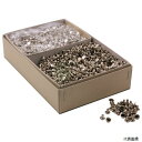 W小カシメφ6mm 真鍮/鉄製+ニッケルメッキ 51603 イチネンアクセス