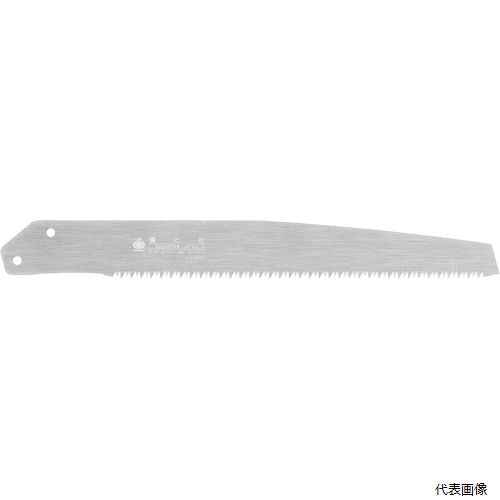 ※替刃のパーツ販売です 【特長】 ・生木専用タイプです。生木全般(枝木・樹木・果樹)に使用できます。特に太枝切りに最適です。 ・刃先は衝撃焼入れを施し永切れします。また刃全体に無電解ニッケルメッキを施しているので錆難いです。 【製品サイズ】 H320mm×W45mm×D0.9mm 【製品重量】 55g 【材質】 刃：SK材 【入数】 1本 本体・替刃はこちら 在庫のない商品は検索に表示されない場合がございます