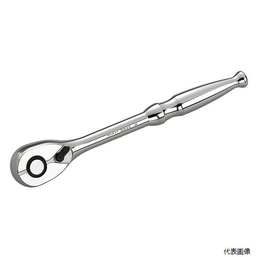 【特長】 ●プッシュリリースボタン付のラチェットハンドルです。 【仕様】 ●差込角(sq.)：12.7 ●タイプ：小判形 ●送り角度(°)：10 ●直径(B；mm)：39.5 ●ヘッド厚さ(T；mm)：18 ●全長(L；mm)：250 ●重量(g)：580 ●ギア数：36 ●補修部品：BR4E-K 【注意事項】 ※破損や空転の原因になりますので、左右の切替レバー操作は確実に行って下さい。 【入数】 ●1丁 【備考】 ●リペアキット(BR4E-K)を設定しています。 他のサイズはこちら 在庫のない商品は検索に表示されない場合がございます