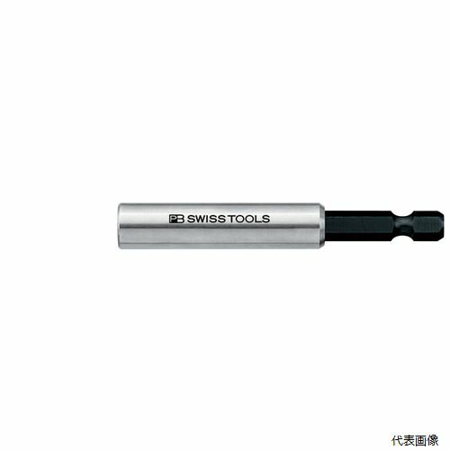 【特長】 ●ワンタッチビットロック式の電動ドライバー等で、PBのC6シリーズのビットを使用する際に最適です。 ●ビットはホルダー内部のリングとマグネットで保持します。 【仕様】 ●差込角(”HEX)：1/4 ●軸径(φmm)：10 ●全長(mm)：75 ●質量(g)：47 ●ボール溝中心から後端までの長さ(mm)：9 ●軸長(mm)：25 【入数】 ●1本 他のサイズはこちら 在庫のない商品は検索に表示されない場合がございます
