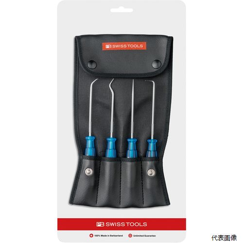 【スタンプラリー】7681.SETCN ピックツール4本セット (ロールケース付) PB SWISS TOOLS