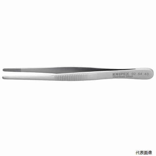 【特長】 ●汎用タイプ。 ●ストレートな形状。 ●幅の広い丸型の先端部。 ●ギザギザのある滑りにくいグリップデザイン。 ●丸型の先端部の幅は約3mm。 ●つかみ面は滑り止めの細かい横すじ入り。 【仕様】 ●材質：ステンレス ●全長(mm)：...