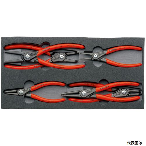 002001V02 スナップリングプライヤーセット ウレタントレイ入り KNIPEX クニペックス