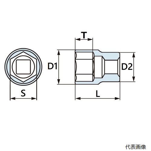 12122 3／8DR 12mm ショートソケット (6角) SIGNET シグネット