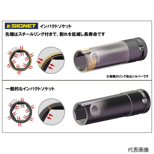 23300 1／2DR ホイルナット用インパクトソケット3本セット SIGNET シグネット