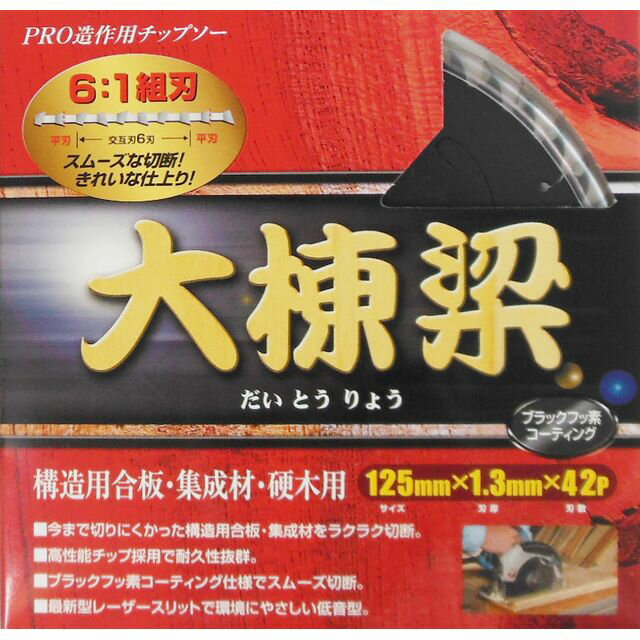 アイウッド 大棟梁チップソー 6：1組刃 125×42 sk004535 三共コーポレーション