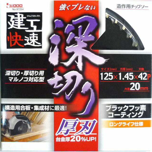【スタンプラリー】建工快速 深切りチップソー 125×1.45x42P sk004572 三共コーポレーション