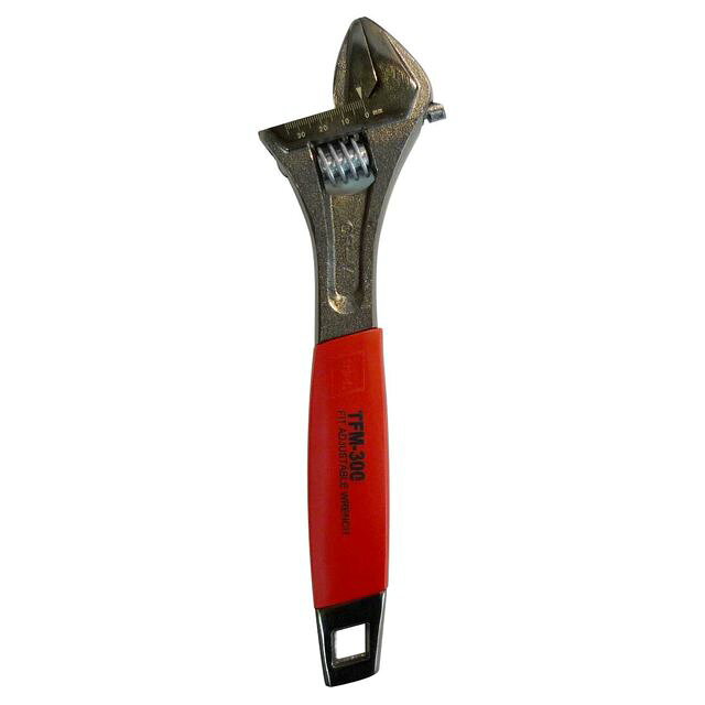 手にフィットするグリップハンドル! 【特長】 手にフィットするグリップハンドル！ 【商品サイズ】 呼寸300mm 最大口開き35mm 【材質】 ●本体:CR-V（クロームバナジウム鋼） ●グリップ:PVC 【内容量】 1ヶ 他のサイズはこちら 在庫のない商品は検索に表示されない場合がございます