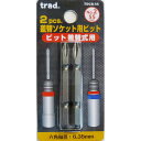 TRAD 差替ソケット用ビット 2P 2×55mm TDCB-55 sk820126 三共コーポレーション