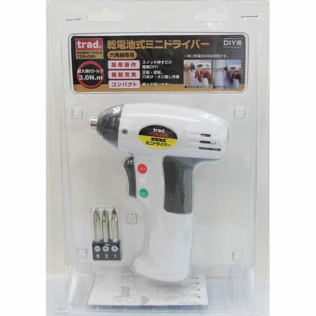 TRAD 電池式ミニドライバー TDB-098 sk820766 三共コーポレーション