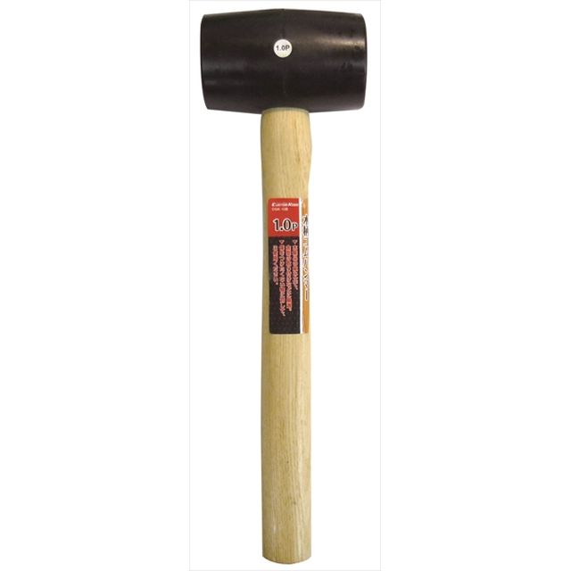 CUSTOMKOBO 木柄ゴムハンマー 黒 1.0P CGK-10B sk823666 三共コーポレーション