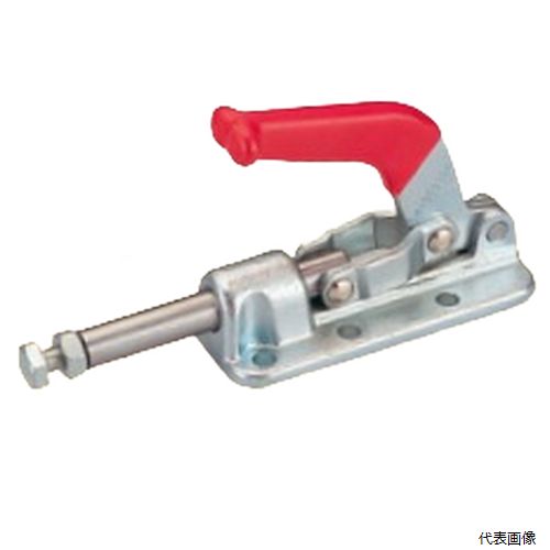 【型式】 　・CH-36330M 【取付形状】 　 ・フランジ 【本体材質】 　 ・SS400 【押圧力】 　 ・11.36kN (1,136kgf) 【質量】 　 ・1,050g 【ハンドル開閉角度】 　 ・180° 【ストローク】 　 ・50.8mm 【付属品型式】 　 ・CH-SA-105015 【入数】 　 ・1個