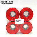 スケートボード ソフトウィール INDUSTRIAL 60X44mm 83A WHEEL CLA RED【クエストン】