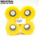 スケートボード ソフトウィール INDUSTRIAL 60X44mm 83A WHEEL SOLID YEL【クエストン】