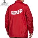 【在庫処分】VOLCOM ボルコム コーチジャケット Pistol Boa Coach Jkt RED ウィントブレーカー【クエストン】