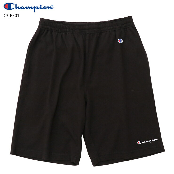 【在庫処分】CHAMPION ショート パンツ 19SS BASIC SHORT PANTS ベーシック チャンピオン C3-P501 090/ブラック ハーフパンツ【クエストン】