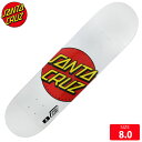 スケボー デッキ サンタクルズ SANTA CRUZ CLASSIC DOT WHT DECK 8.0 skateboard スケートボード