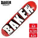 BAKER xCJ[ XP{[ fbL uhS BAKER BRAND LOGO WHITE 8.0 8.125 8.25 XP[g{[h