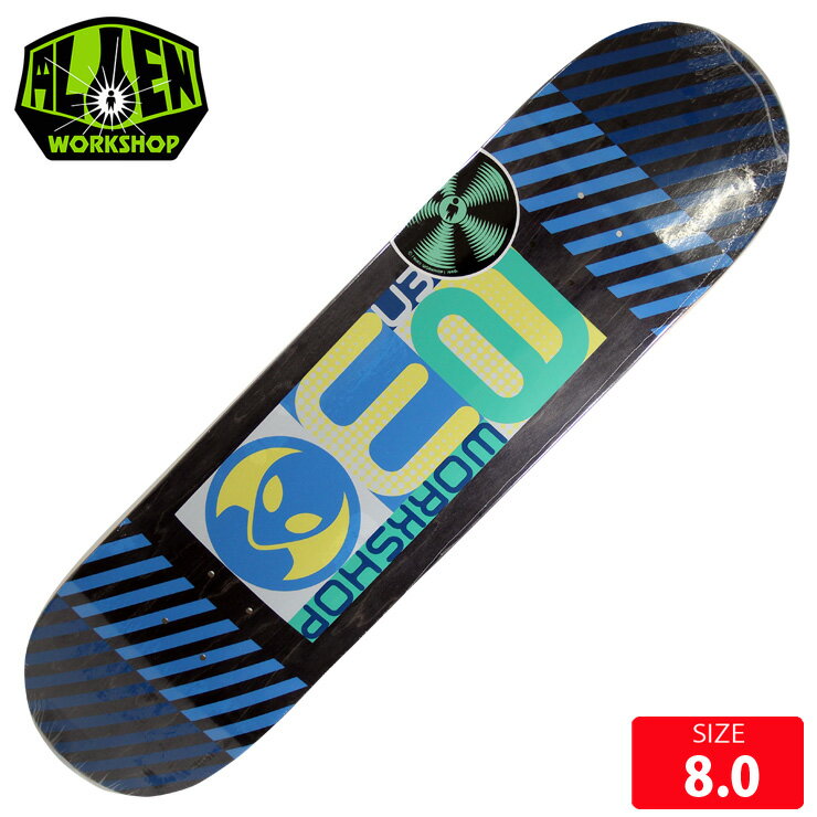 スケボー デッキ エイリアン ワークショップ ALIEN WORKSHOP ABBREVIATED DOT BLUE DECK 8.0 スケートボード skateboard