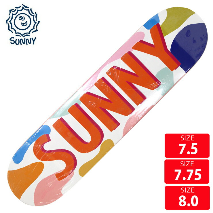 スケボー デッキ サニー SUNNY UNE UNE LOGO DECK 7.5 7.75 8.0 スケートボード SKATEBOARD