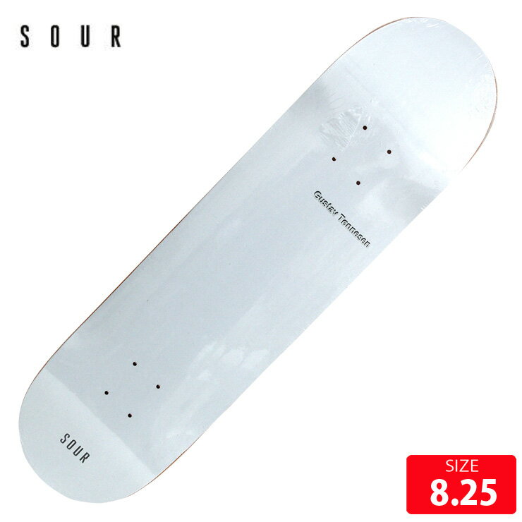 スケボー デッキ SOUR Gustav White Board Deck 8.25 サワー スケートボード スケボー skateboard【クエストン】