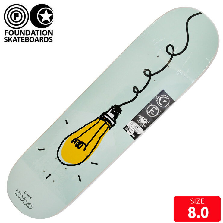 スケボーデッキ ファンデーション FOUNDATION FS LEWIS BLULB DECK SIZE 8.0 スケートボード skateboard 23SM