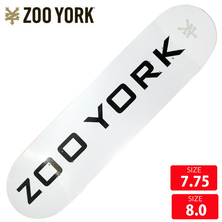 スケボーデッキ ズーヨーク ZOOYORK OG 95 Logo White DECK 7.75 8.0 SKATEBOARD スケートボード