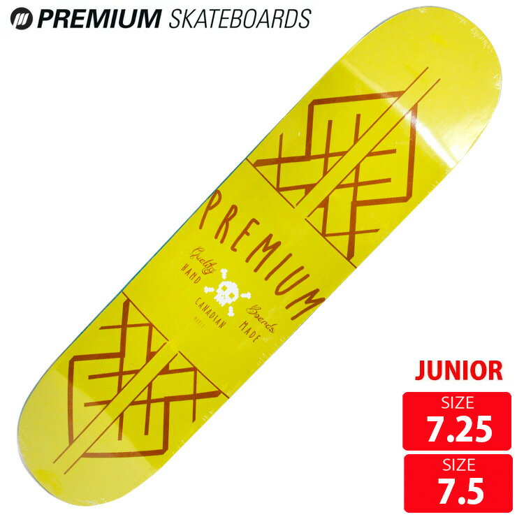 スケボー デッキ プレミアム PREMIUM RETRO YELLOW DECK SIZE 7.25 7.5 SKATEBOARD スケートボード 25SM