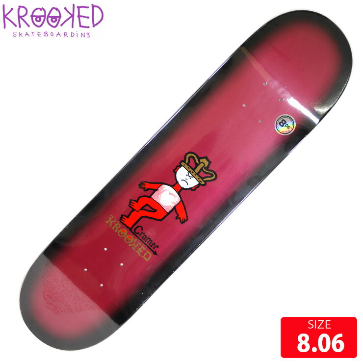 スケボー デッキ クルーキッド KROOKED CHROMER MAD KING DECK SIZE 8.06 スケートボード SKATEBOARD ..