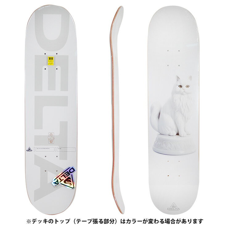 ジュニア デッキ デルタ スケートボード DELTA Grandma Cat wht DECK SIZE 7.5 SKATEBOARD 25FW スケートレンチ 付