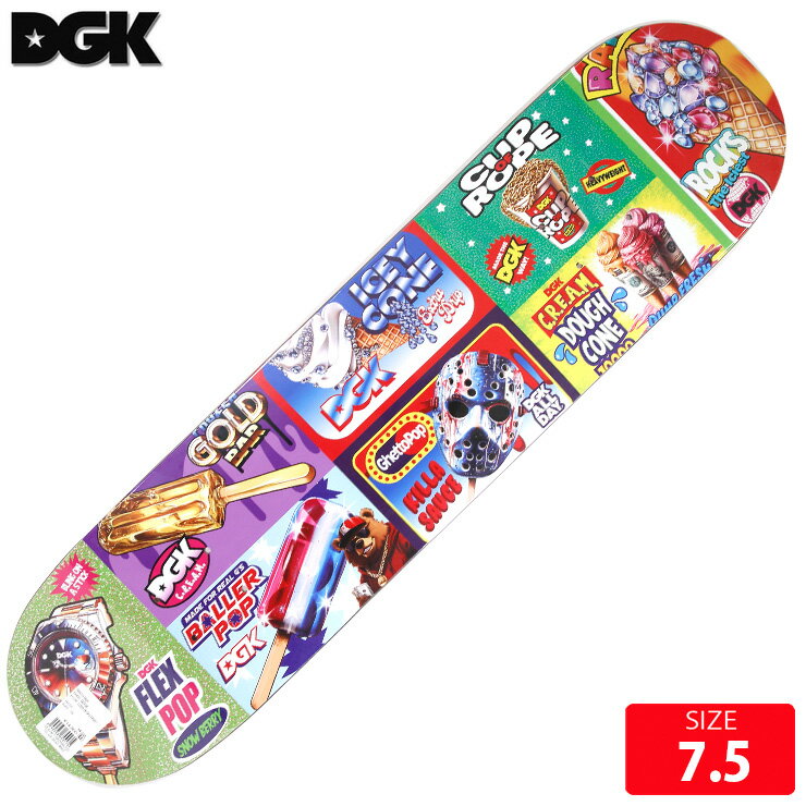 スケボー デッキ ディージーケー DGK LOGO FROST DECK SIZE 7.5 skatebaord スケートボード 26SS