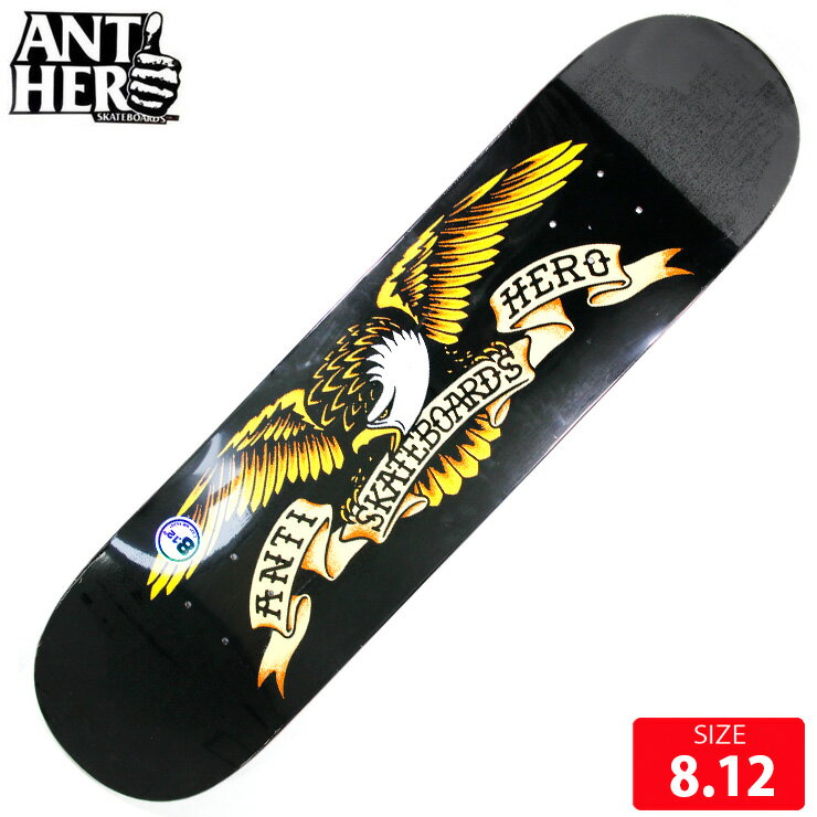 スケボー デッキ アンチヒーロー ANTIHERO TEAM CLASSIC EAGLE DECK SIZE 8.12 アンタイヒーロー スケートボード 26SS