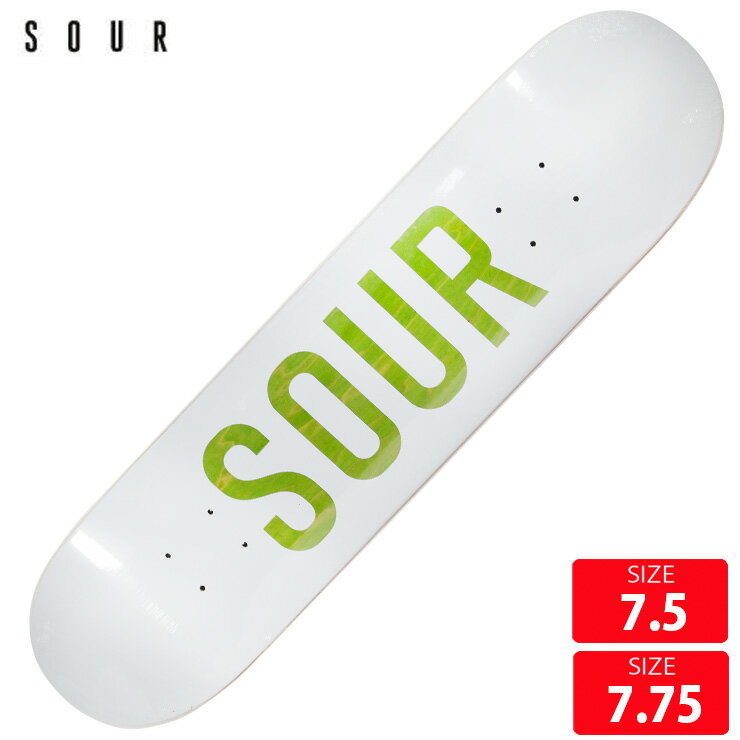 樂天商城 - スケボー デッキ SOUR Army OG White Green Wood Deck size 7.5 7.75 サワー スケートボード スケボー skateboard 26SM