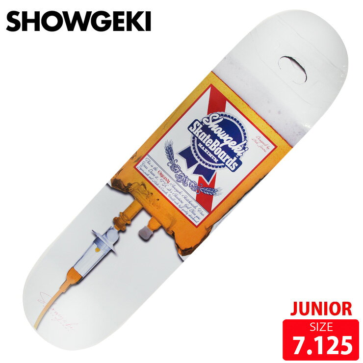 SHOWGEKI/衝撃レジェンドプロの池田豪が手掛けるブランドクウォリティーの高いお勧めのデッキBEBEER JNIOR■SIZE 7.125 (ジュニア）長さ 70.6cm 幅 18cm ノーズ 16.4cm テール 15.7cm ホイルベース 29.5cm選べるデッキテープ サービスTAPE：MOBGRIP、JESSUP、PITBULLより選んでいただけます。BRAND:PREMIUM/プレミアムレジェンドプロの池田豪が手掛けるブランド数多くの子供たちを見てきた彼が最適と思うデッキをリリースジュニアに最適うまくなれるデッキで練習しよう