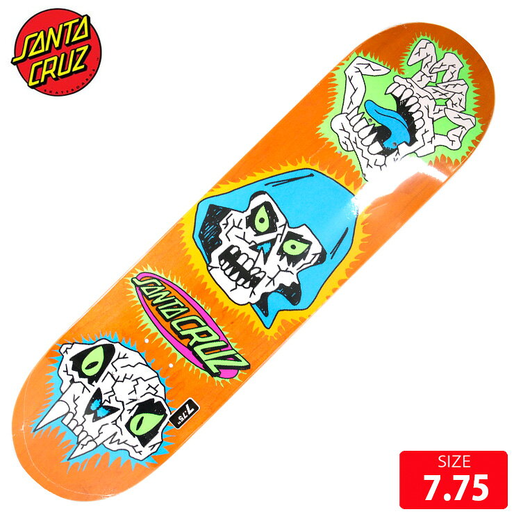 ■BRAND:SANTACRUZ/サンタクルズ■MODEL:FEELBASE SCRIBBLE HEAD■サイズ 7.75長さ 77.9cm 幅 19.5cm ノーズ 18.3cm テール 17.5cm ホイルベース 32.9cm選べるグリップテープ付き[SANTA CRUZ]サンタクルズ 1973年アメリカ北カリフォルニアサンタクルーズにて設立。 80年代、アーティストジムフィリップスを起用し、 永遠の名作"スクリーミングハンド"で爆発的な人気を誇り、 その後も数々の名作アートデッキを世に送り出した。 アートだけではなくテクノロジーにもこだわりをみせ90年代には、 デッキボトム側に樹脂を貼り付けスライドをよりしやすくさせた「EVERSLICK」、 2000年代前半にはトップシート側にグラスファイバーを貼り付け耐久性を高め、軽量化させた 「POWERLYTE」など、革新的なデッキを今なお作り出している。
