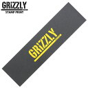 スケボー デッキテープ グリズリー GRIZZLY STAMP PRINT NEON YELLOW GRIPTAPE グリップテープ スケートボード【クエストン】