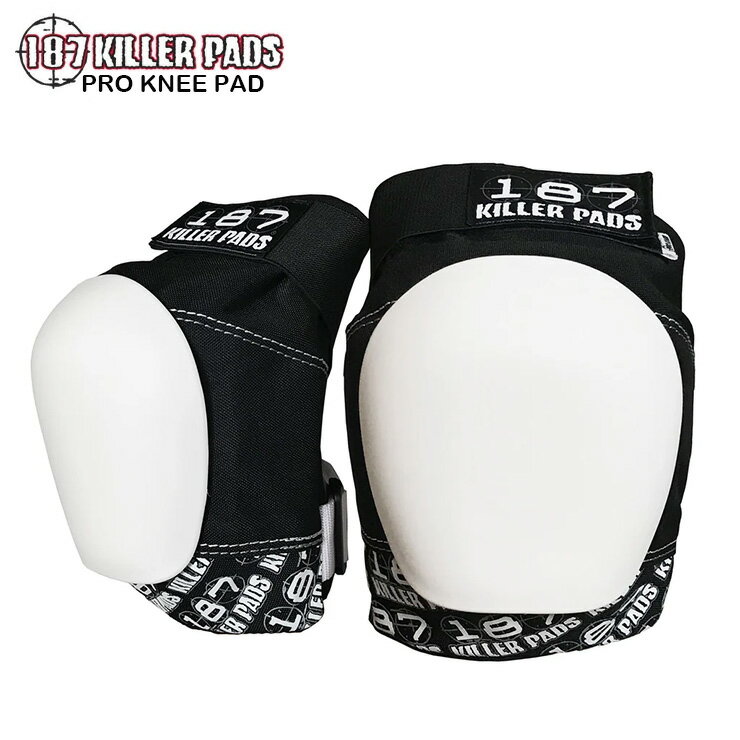 Rakuten - 187 KILLER メンズプロテクター PRO KNEE PADS BLACK/WHITE 防具 スケートボード　スケボー
