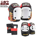 ADULT SIXPACK PAD SET STEVE CABALLERO 男女兼用用プロテクター3点セット （リストガード、エルボパット、ニーパット） クォリテイーの高いおすすめのセット フィト感も良く、丈夫で、これなら安心して装着できます サイズ感について XS/Sで小学校高学年から中学で M/L は一般の160cm前後の方や女性の方 L/XL　身長170-180cmぐらいの方にお勧めします 【DECKにお勧め商品】 └ヘルメット └お勧めスケボー完成品 └187KILLER プロテクター └お勧めSHOESのDC SHOE 【スケートボードカテゴリ】 └デッキ └トラック └ウィール └ベアリング └SKATEBAG/スケートバッグ └お勧めバックパック └adidas sb/アディダス スケートボーディング[187KILLER PADS]はスケートボード専用のセーフティブランド。 世界のトップライダーやレジェンドスケーター、 Christian Hosoi・Bob Burnquist・Jeff Grosso・ Lester Kasai・Lincoln Ueda等が 愛用の信頼できるプロテクターです。